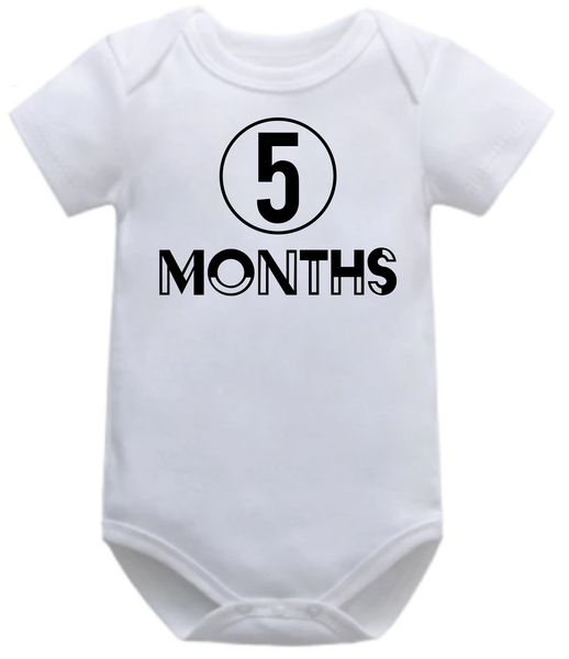 5 Months Baby Milestone BabyGrow/Onesie