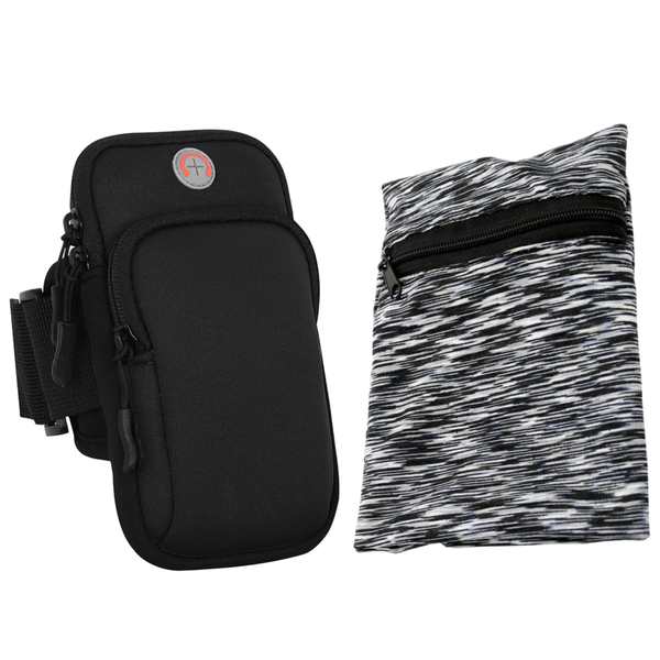 2-in-1 Phone Wristband Armband Adjustable Fitness Running Exercise Marathon