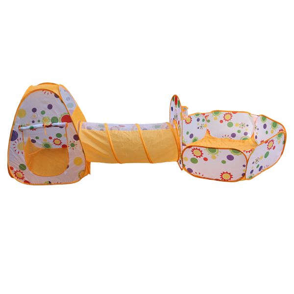 Children's Fence Playhouse Tent Tunnel Ocean Ball Pool-Blue5 Holes 3 Pieces Set