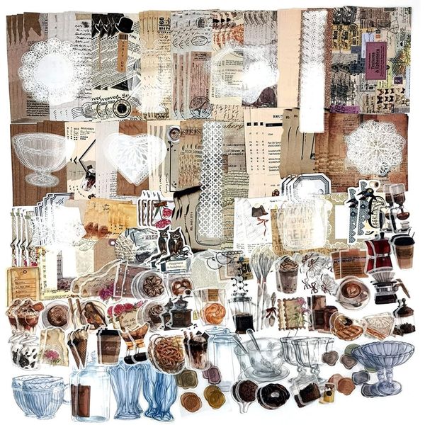 La Laila - Scrapbooking Journaling Stickers Set - Vintage Diner 260 Pieces