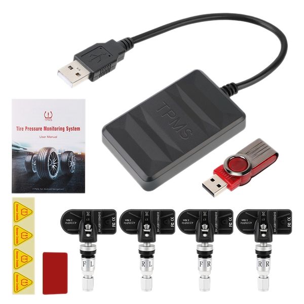 Car TPMS Tire Pressure Monitoring System USB Android Navigation Tire