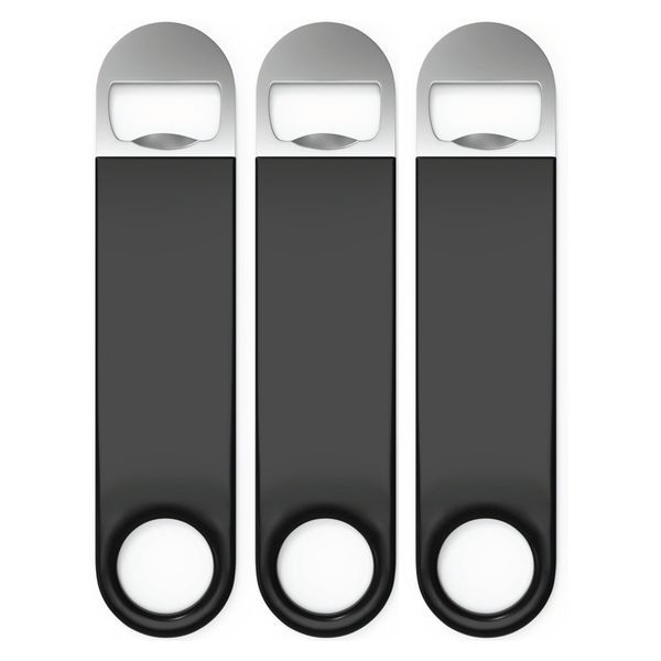 QYNIAL Professional Beer Bottle Openers, Rubber Coated, 3 Pack, 18 cm