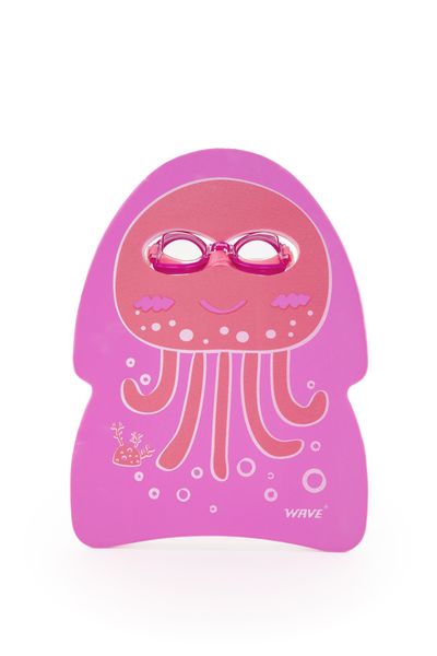 Wave Kick Polyethylene Kickboard &amp; Goggles