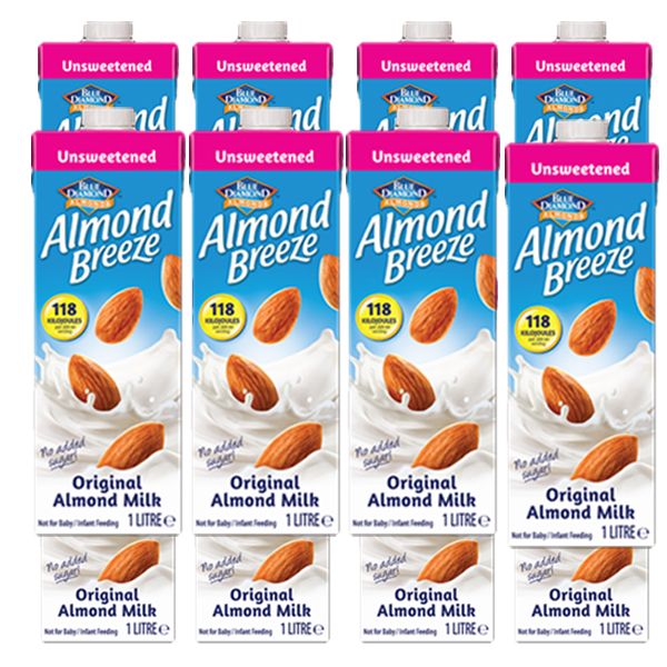 Almond Breeze Almond Milk Unsweetened - 12 x 1L