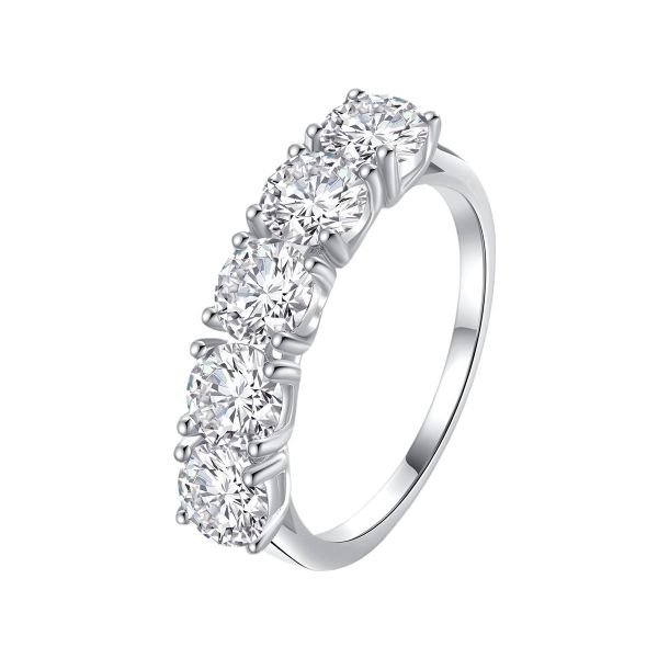 Zeltryn 925 Sterling Silver Moissanite Ring With image