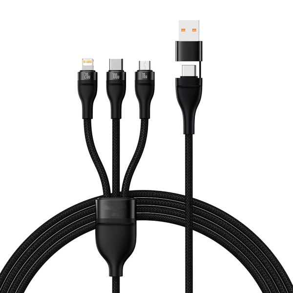 3-in-1 Type-C/ USB to Apple+Type-C+Micro Fast Charging Cable 1.2m 120W