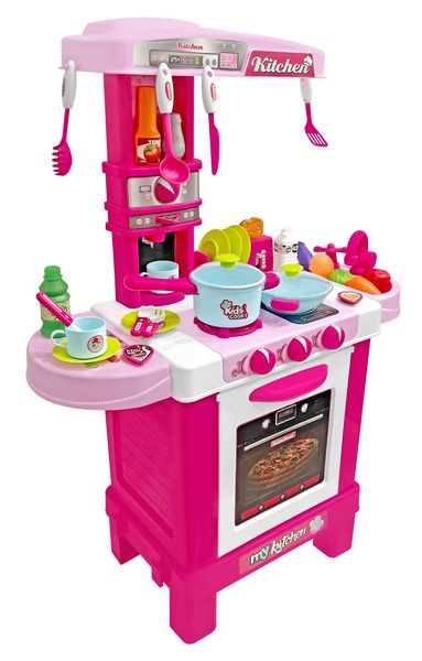 Kids Kitchen Playset - Pretend Cooking Toy with Utensils &amp; Accessories