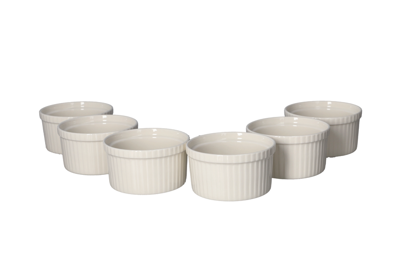 Danny Home White Ceramic Ramekin Cake Dish