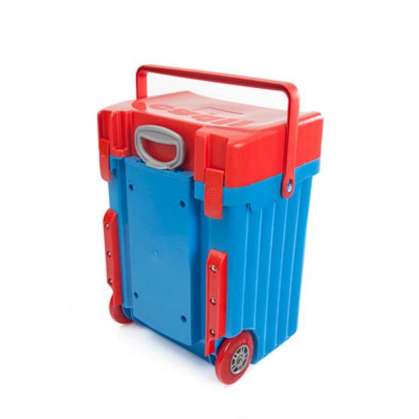 Caddii School Bag with Red Lid &amp; Light Blue Body