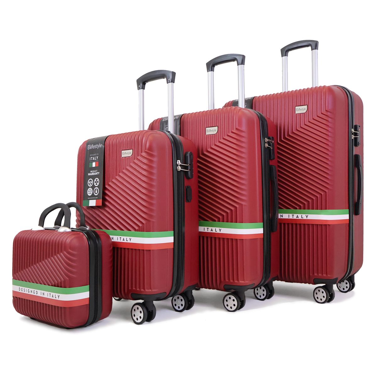 Roma Hardshell Luggage Set on 360 Spinner Wheels with TSA Lock