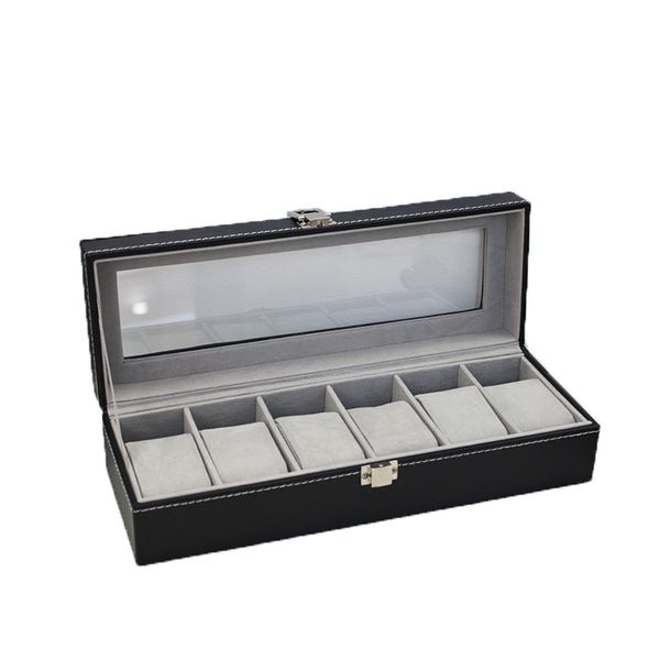 Watch Jewelry Storage Box Window Watch Storage Display Fashion Black
