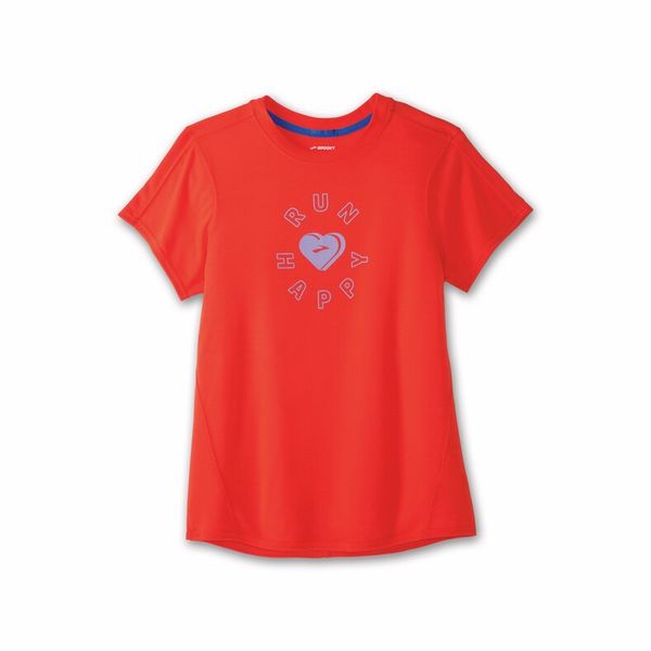 Brooks Womens Distance Graphic Short Sleeve Red image