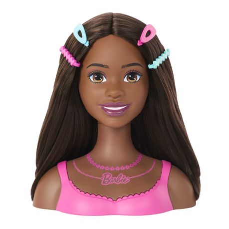 Barbie Small Styling Head with Dark Brown Hair - Just Play