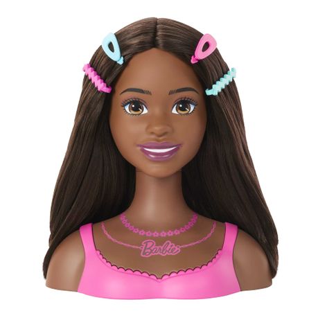 Black barbie hair online styling head