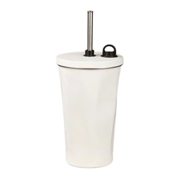 Stainless Steel Travel Cup with Straw-Pack of 2