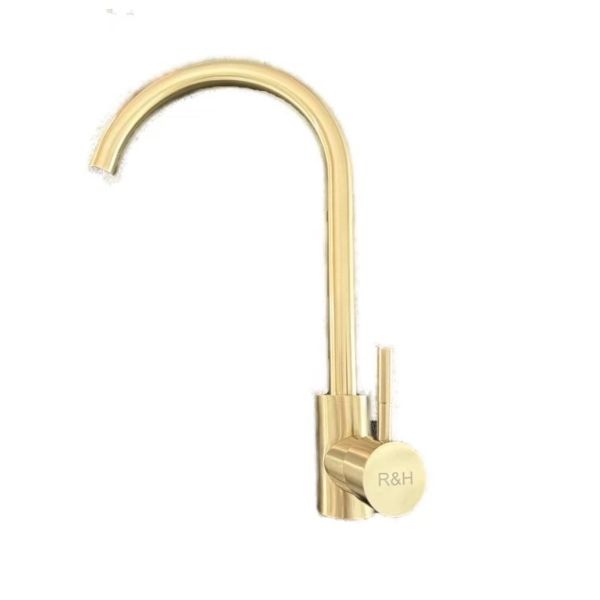 R&amp;H PVD Brushed Champagne Kitchen Mixer