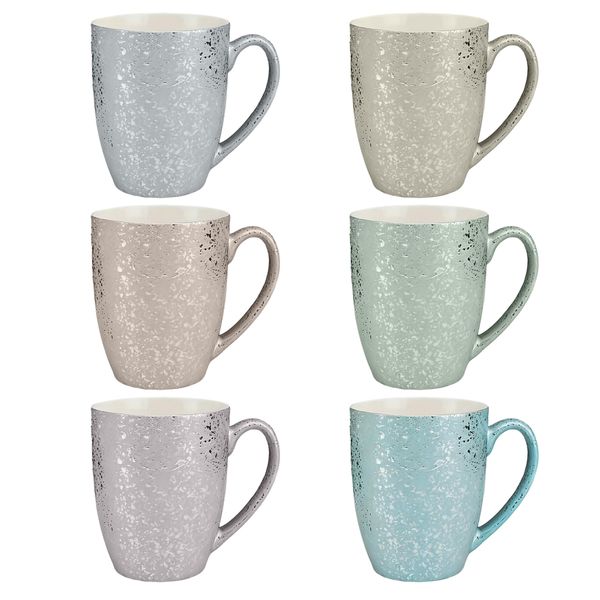 Ceramic Mug,Coffee Mugs ,Creative and Personalized Ceramic,330ML,Set of 6
