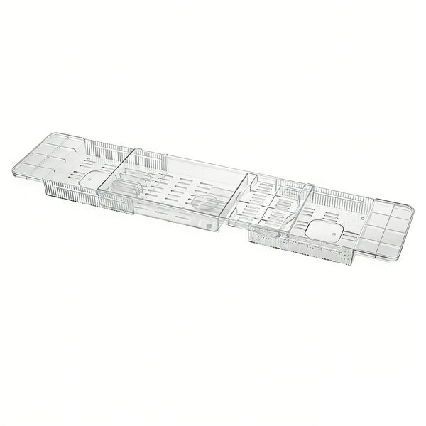 Expandable Bathtub Caddy Bathtub Storage Rack for Candle Towel Book