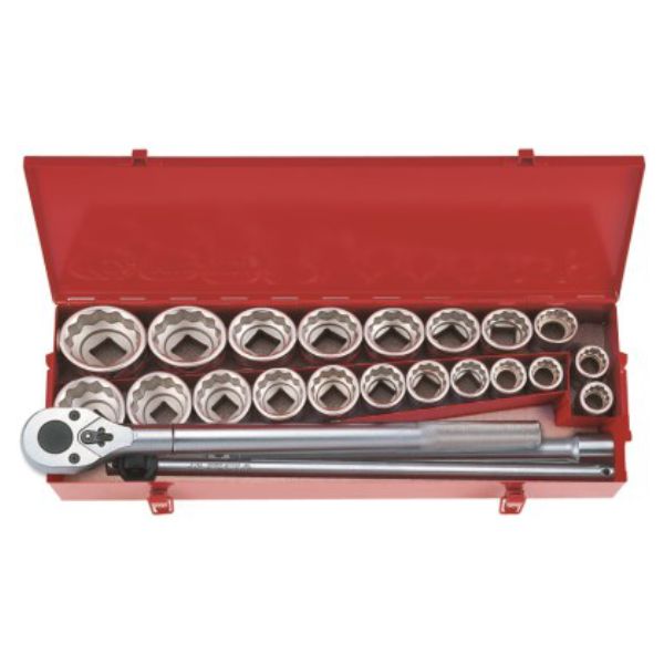 Socket Set 24 Piece 3/4Dr Combination Metric And Sae