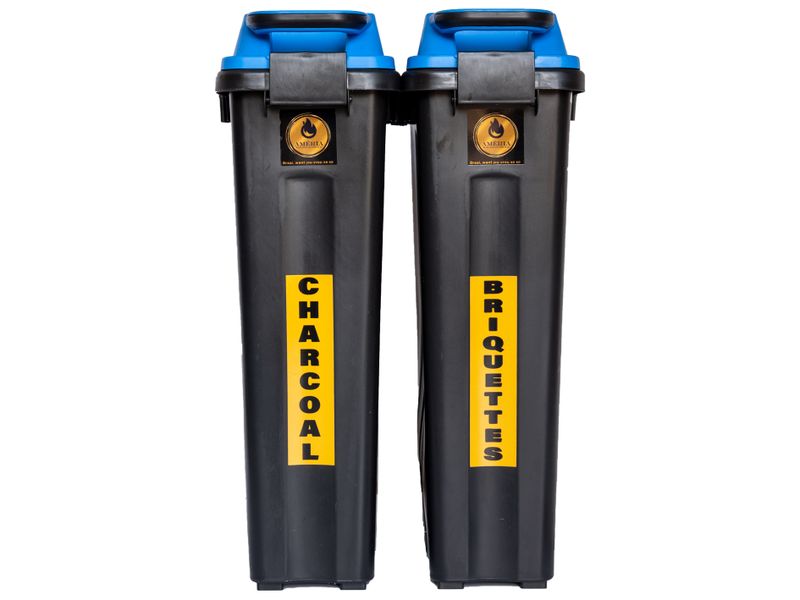 Améria Storage bins for charcoal and briquettes