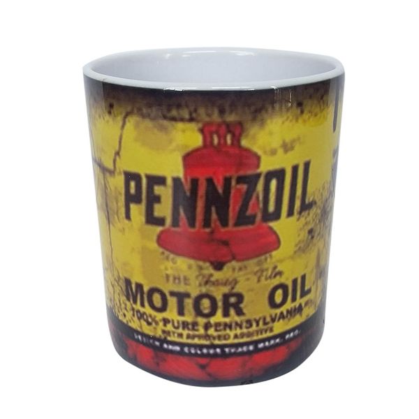 Vintage `Oil Can` Coffee Mug - Pennzoil Motor Oil Mug