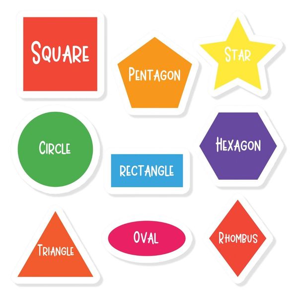 Shapes Fridge Magnets - (9 PER PACK)