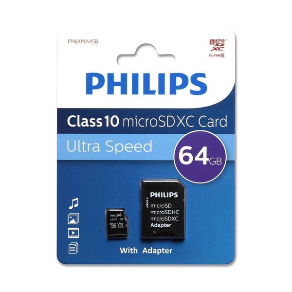 Philips Ultra Speed Class 10 microSDXC Card 64GB