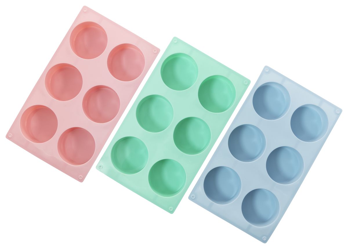 Soap Moulds-Set of 3 Silicone Soap Making Moulds Round Bars | Shop ...