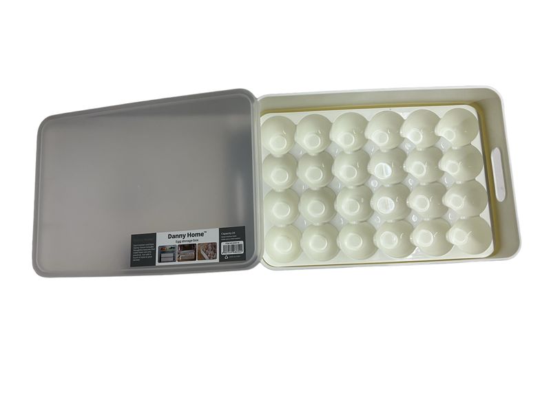24 Egg Storage Containers Tray -White