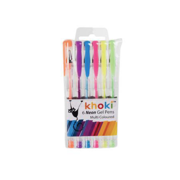 Khoki Stationary- Neon Gel Pens- Pack Of 2