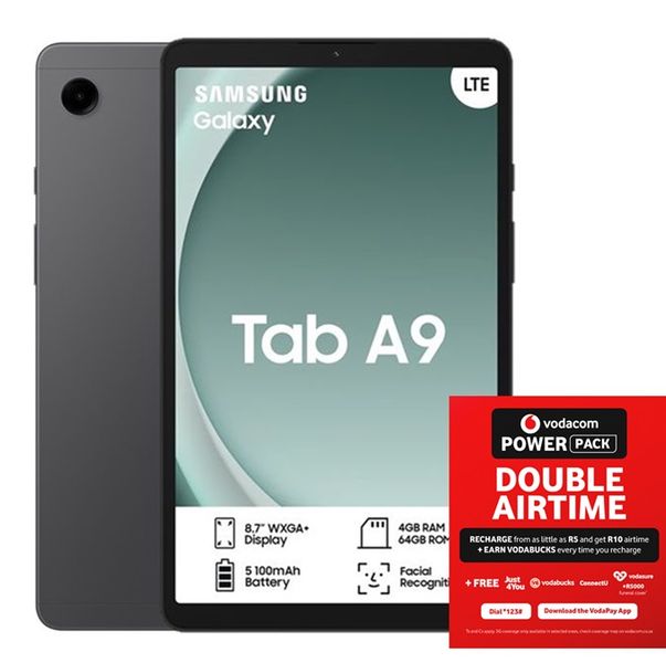 Samsung Galaxy Tab A9 (X115) 8.7" 64GB LTE Tablet + Vodacom Sim Card Pack