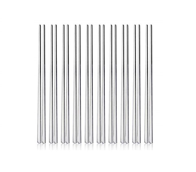 Premium Reusable Stainless Steel Chopsticks - 10 Pairs