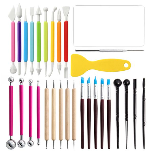 Home Kitchen 30 Pcs Multifunctional Fondant Modelling Clay Sculpting Tools