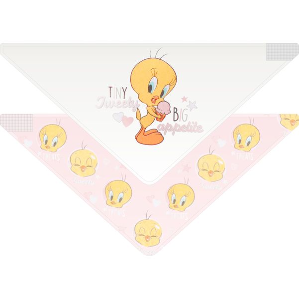 Tweety Baby By Looney Tunes Official Lisenced Bandana Bib (2 PACK )