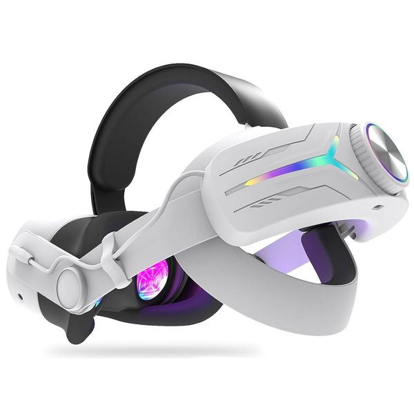 Head Strap for Meta/Oculus Quest 3/3S with Battery Pack &amp; 6Breathing Light