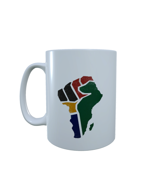 South African Flag Hand - Aesthetic - Coffee Mug