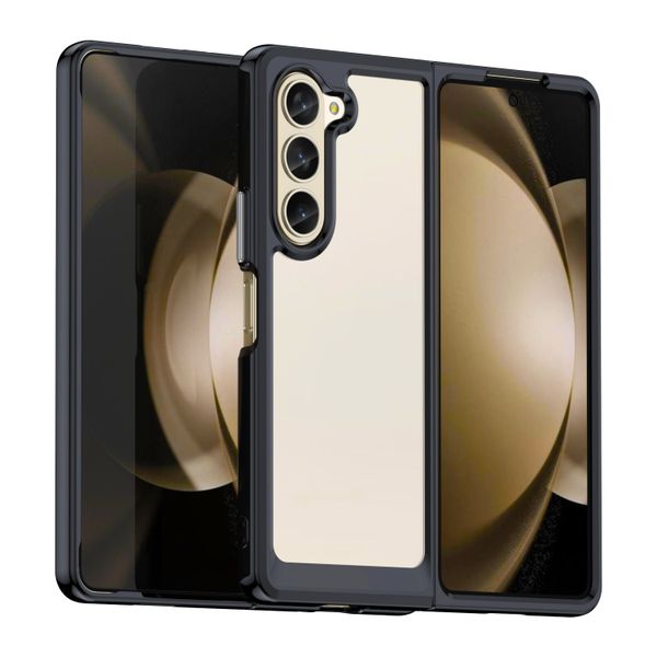 TEKRON Shockproof Candy Clear Cover Designed for Samsung Galaxy Z Fold 5