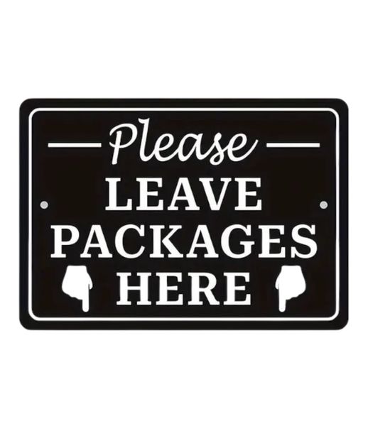 Peel And Stick Leave Packages Here Self Adhesive Sticker