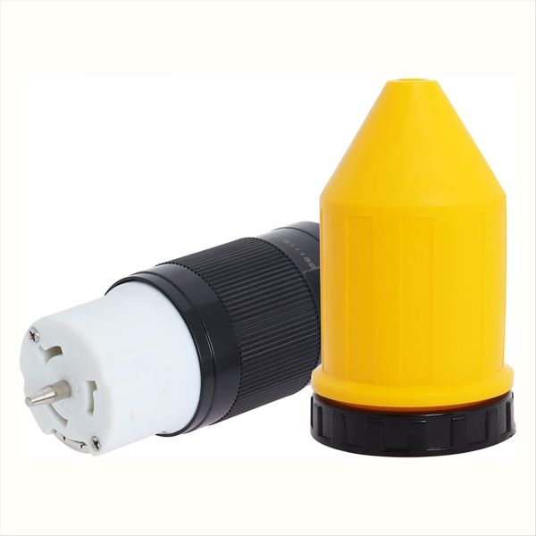50Amp Twist Lock Plug Female with Protective Cover Compatible with None