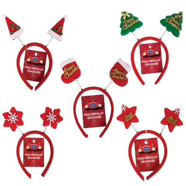 Bulk Pack x 4 Xmas Dress Up Headband Santa