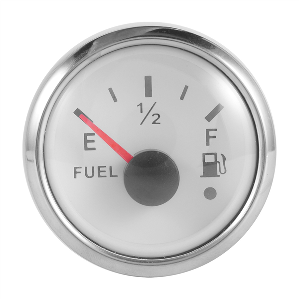 52Mm Fuel Level Gauge 0-190Ohm Switchable 240-33Ohm With Alarm Black