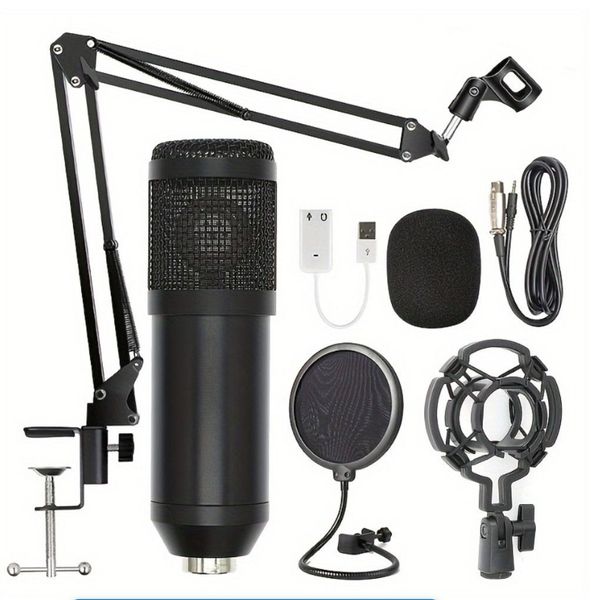 Professonal Condens-- Studio Microphone BM800 with Stand, Black