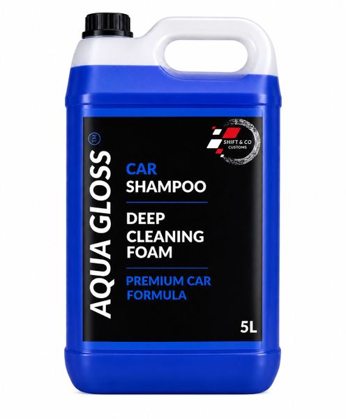 Aqua Gloss Car Shampoo - High Foam, Gloss Finish &amp; Safe Cleaning (5L)