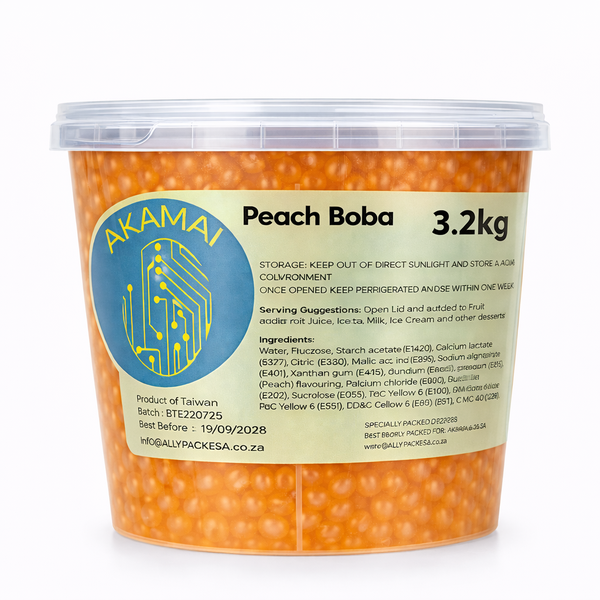 Peach Boba Pearls 3,2kg Popping Boba for Bubble Tea