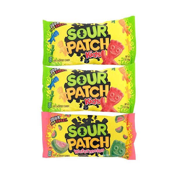 Sour Patch Bag Kids &amp; Watermelon Mix 3 x 56g