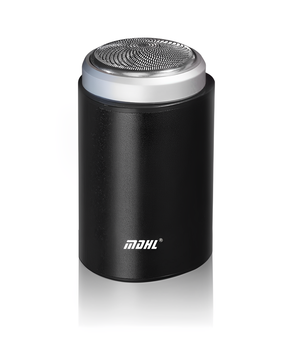 MDHL Electronic Mini Steel Cylinder Shaver One-Button Easy Use Portable