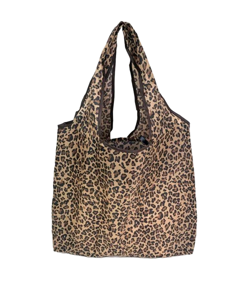 Leopard Print Lightweight and Foldable Shopping Bag - Reusable
