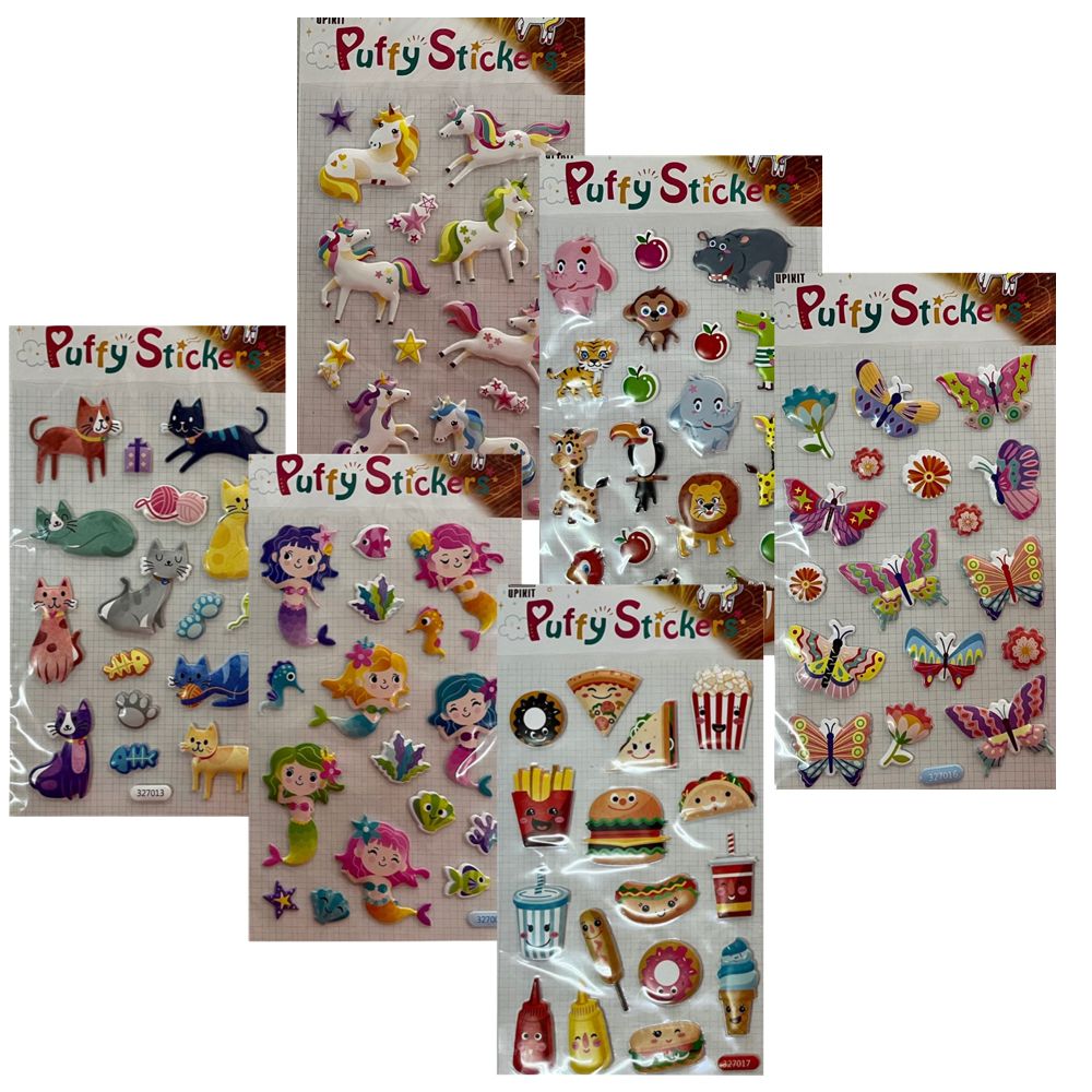 100 PC 6 Bulk Sticker Sheet Assortment