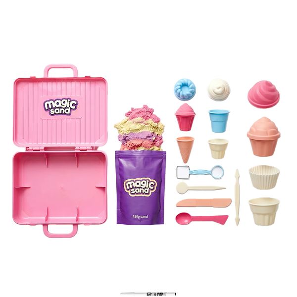Kinetic Soft Moldable Sensory Sand Kit: 14 Complete Set With ReVibe Pen