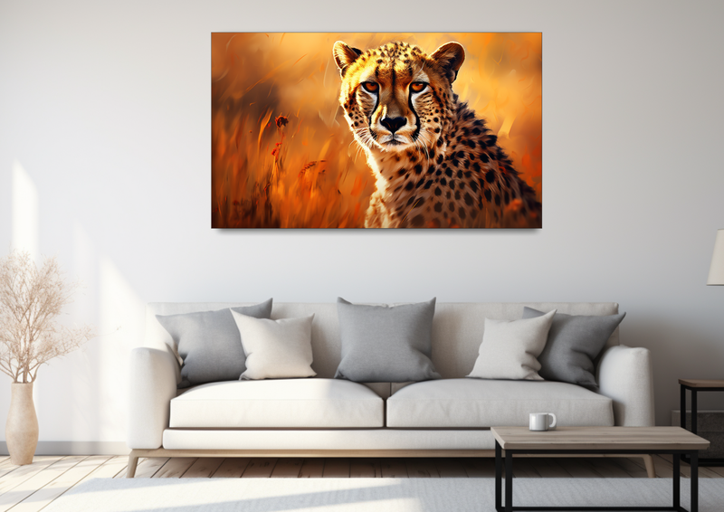 Canvas Wall Art - Cheetah Stare Abstract - HD0032